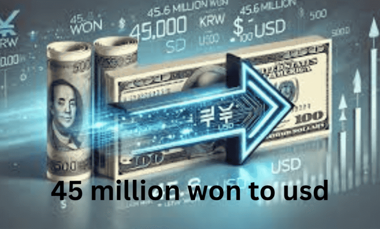 45 million won to usd