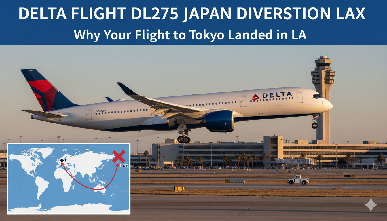 Delta flight DL275 Japan diversion LAX